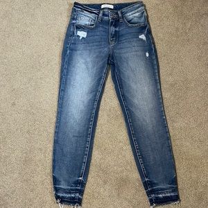 Women’s Kancan mid rise ankle skinny jeans